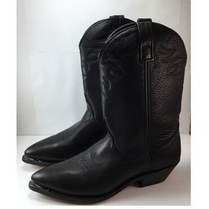 Black Leather Western Boots Size 9.5M